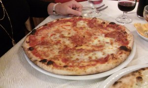 Calabrese pizza - I always added chili oil for a kick!